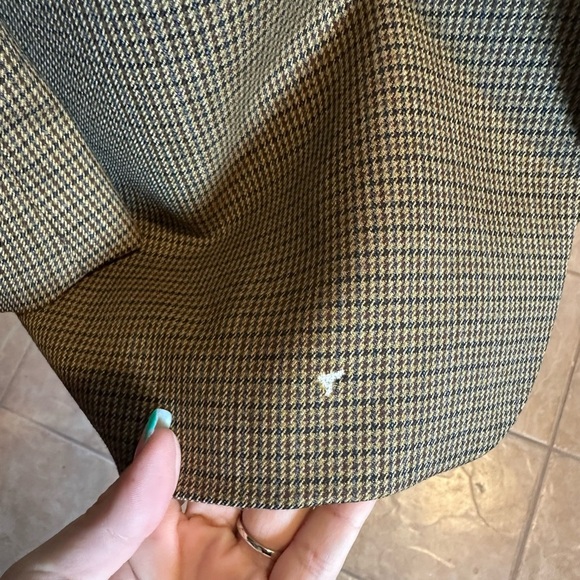Lauren Ralph Lauren Men’s Wool Blazer 46L Brown Houndstooth Check Sport Coat - Picture 11 of 11